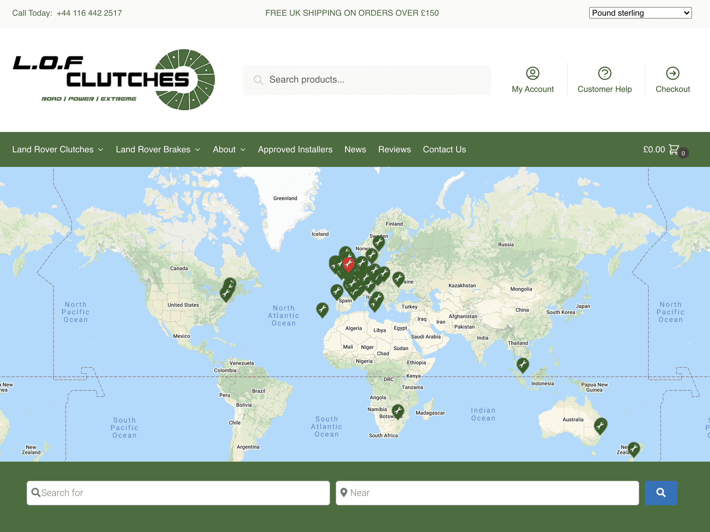 Updated LOF distributors list, 157 Land Rover Experts world wide!