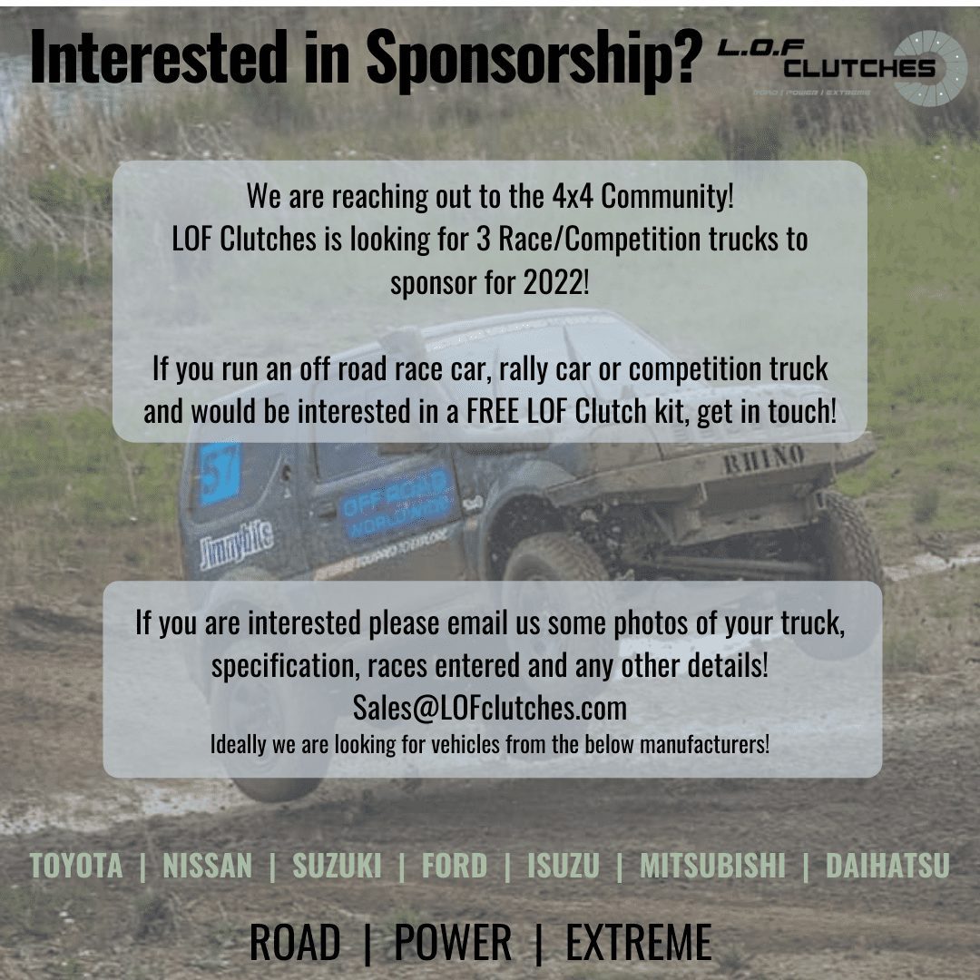 Interested in LOF clutches Sponsorship?
